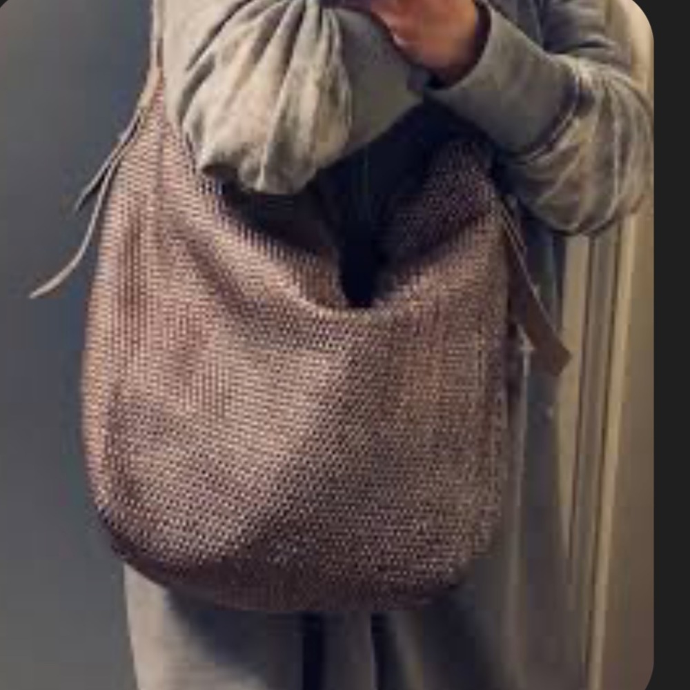 Cole Haan Blue and Beige HOBO bag